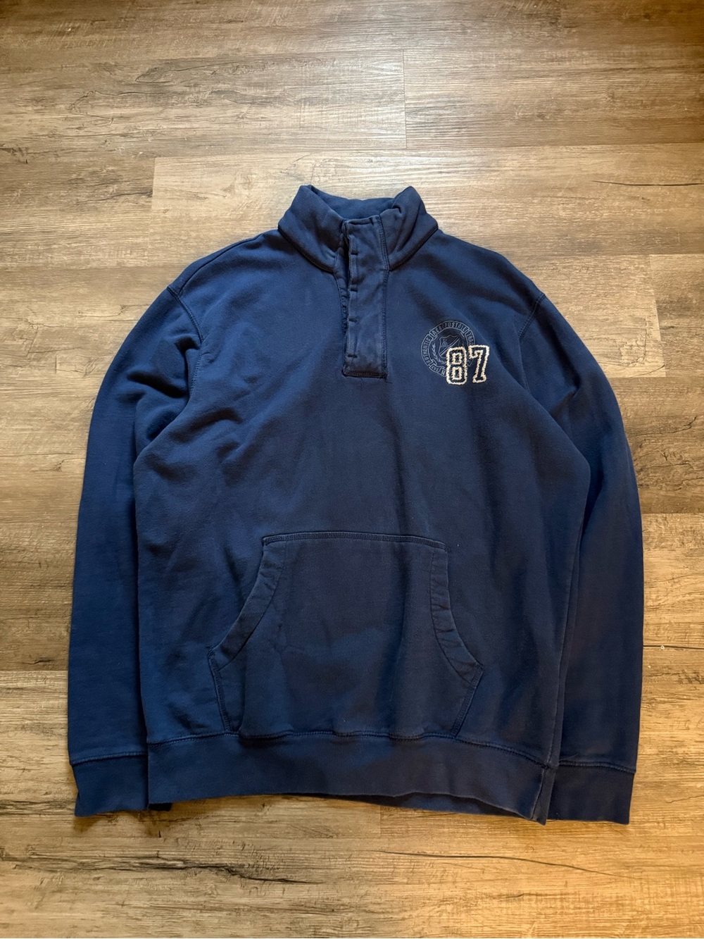 Aeropostale Quarter-Zip Pullover with '87 Embroidery